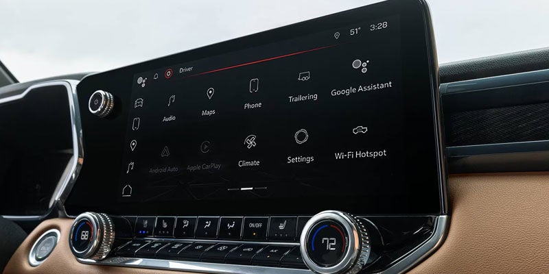Touchscreen Display of GMC Canyon